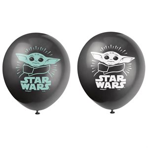Baby Yoda latex balloons 12in 8pcs