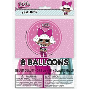 LOL Surprise latex balloons 12in 8pcs