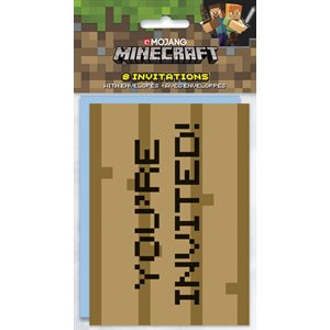 Minecraft invitations 8pcs