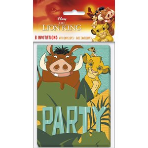 The Lion King invitations 8pcs