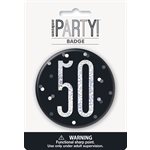 50th b-day badge 3in