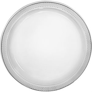 Clear plastic plates 7in 20pcs