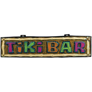 Enseigne murale Tiki bar en plastique