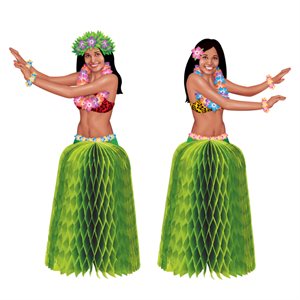 Honeycomb centerpiece dancing hawaiians 2pcs