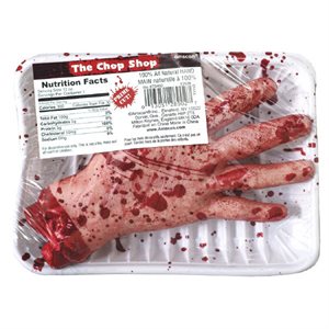 Bloody plastic hand the chop shop