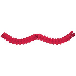 Red paper garland 12ft