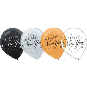 New year latex balloons 12in 15pcs