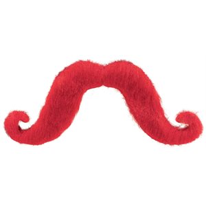 Red self adhesive moustache