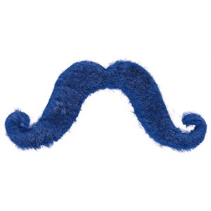 Moustache bleue autoadhésive