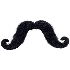 Moustache noire autoadhésive
