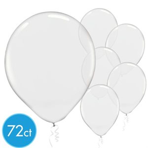 Clear latex balloons 12in 72pcs