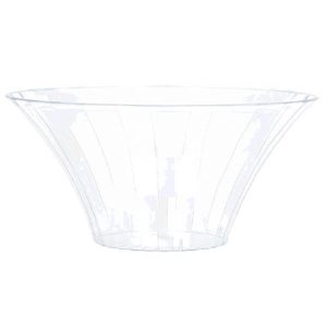 Clear plastic flared bowl 7in