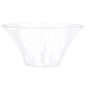 Clear plastic flared bowl 9in