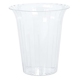 Clear plastic flared cylinder 6in
