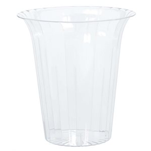 Clear plastic flared cylinder 7.5po