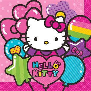 16 serviettes à repas Hello Kitty