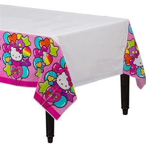 Hello Kitty plastic table cover 54x96in
