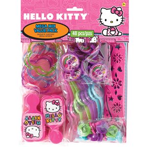 Paquet de 48 cotillons pour sacs surprises Hello Kitty