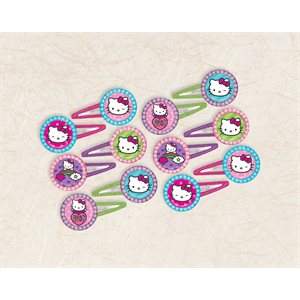 Hello Kitty glitter hair clips 12pcs