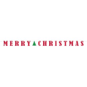 Banderole lettres brillantes "Merry Christmas"