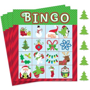 Christmas bingo game for 16 people
