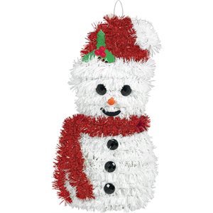 Snowman hanging decoration 6.5x3.5in