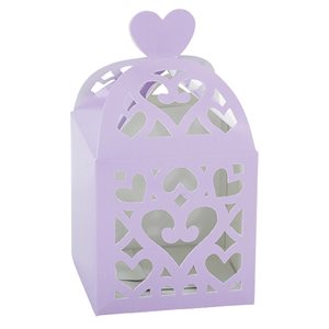 Lavender lantern paper favor boxes 50pcs