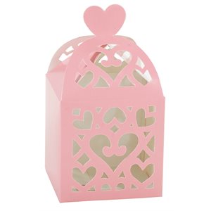Light pink lantern paper favor boxes 50pcs