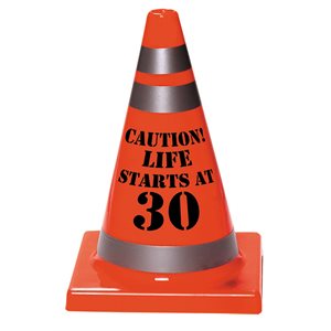 30th birthday plastic caution cone