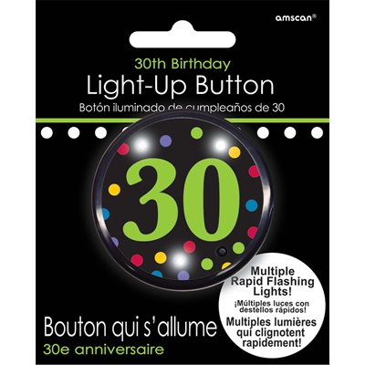 30th birthday light up button