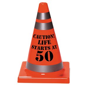 50th birthday plastic caution cone