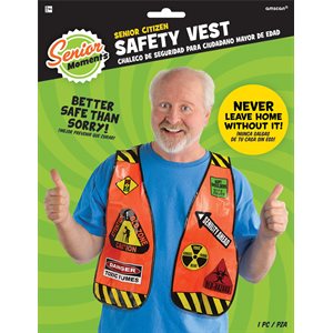 Senior Citizen humoristic inflatable safety vest