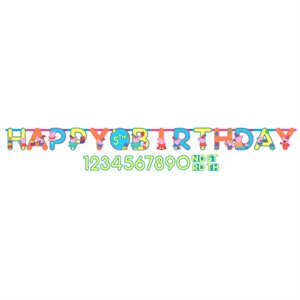Peppa Pig happy birthday & add-an-age jointed letter banner