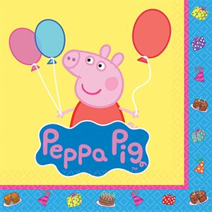 Peppa Pig beverage napkins 16pcs