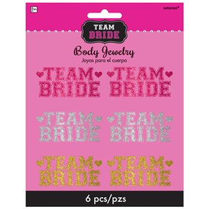 Team Bride body jewellery 6pcs