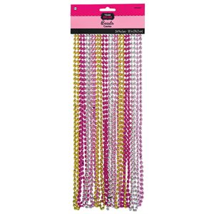 24 colliers de perles métalliques Bachelorette