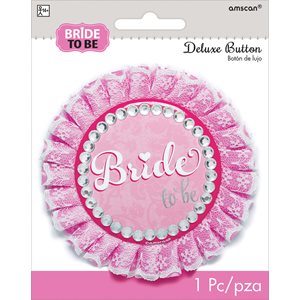 Bride to Be deluxe button 4in