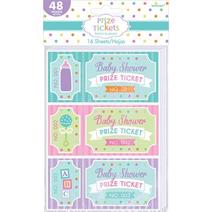 Baby Shower prize tickets 48pcs