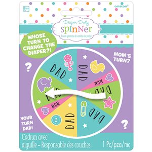 Baby Shower diaper duty spinner