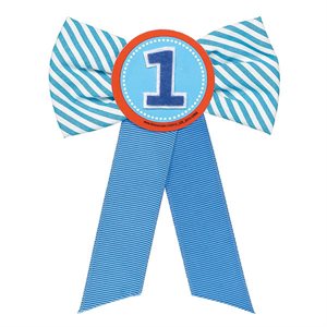 1st b-day blue award ribbon