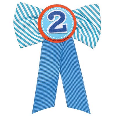 2nd b-day blue award ribbon