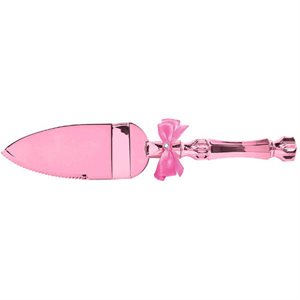 Pink cake server with bow