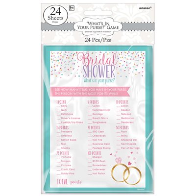 Bridal Shower what’s in your purse game 24pcs