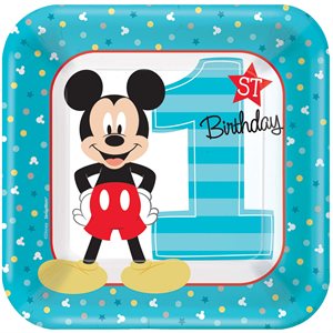 Mickey’s Fun To Be One square plates 7in 8pcs