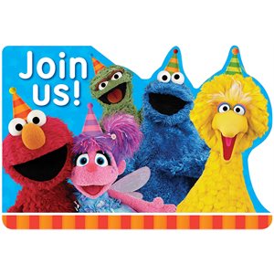 8 invitations Sesame Street