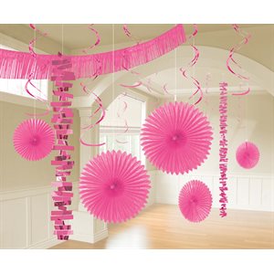 Hot pink decorating kit 18pcs