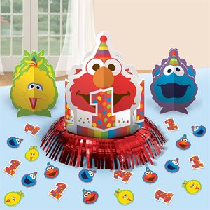 Ensemble de décorations pour table 23mcx Sesame Street 1re anniversaire
