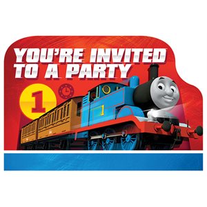8 invitations Thomas le Train