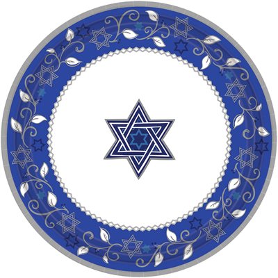 Happy Hanukkah plates 7in 8pcs