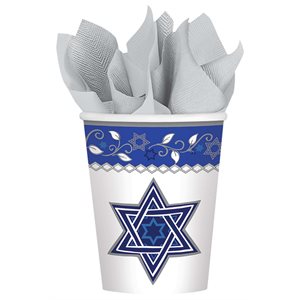 Happy Hanukkah cups 9oz 8pcs